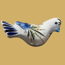 Vintage Large Mexican Tonala Pottery Bird Figurine Signed 9”x6” picture