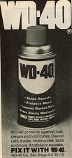 1977 Vintage Print Ad Fix It With WD-40 Stops Squeaks Protects Metal Lubricant picture