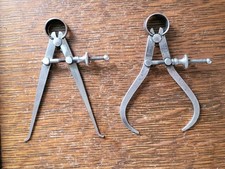 (2) L. S. Starrett Flat Leg Spring Calipers - 3 1/2