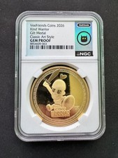 VeeFriends NGC Graded Coin 2026 - 1st Kind Warrior - Gilt Medal - Classic, Gold picture