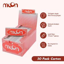 50 Pack MOON Red 1 1/4 Size Rolling Paper 1.25