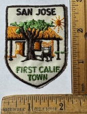 Vintage San Jose First California Town Patch Voyager Souvenir Peralta Adobe picture