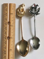 Vintage two souvenir spoons Canada Vancouver BC & Alaska.  picture