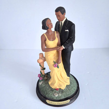 Ebony Treasures African American Couple Figurine 8” 1/2 Romantic Sculpture Decor picture