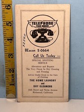 1930's Telephone Orders The Home Laundry & Dry Cleaners Blotter Card picture