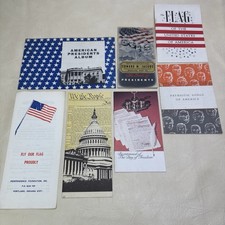 Vintage American Patriotic Pamphlet Lot President Album Patriotic Songs Our Flag picture