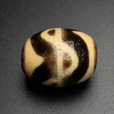 Rare Tibetan Buddhism Agate FaQi DaLuo Dzi Bead Amulet Necklace Pendant Z3689 picture