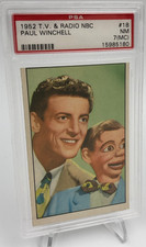 1952 T.V & RADIO NBC Trading Card PAUL WINCHELL #18 w JERRY MAHONEY PSA 7 (MC) picture