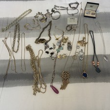 Vintage Lot of costume jewelry CUFF LINKS NECKLACES earrings , BRACELETS ring picture