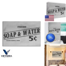 Renditions Gallery Fresh Soap & Water Sign Black Text Gallery Wrapped Canvas picture