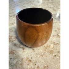 Handcrafted Charred Oak Whiskey Glass Wood Tumbler Bourbon Cup picture