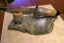 Travis Palmer signed OOAK Bowie Knife. Custom, in new condition Very Rare picture