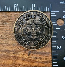 Greater New York Council Ten Mile River Scout Camps Vintage Neckerchief Slide picture