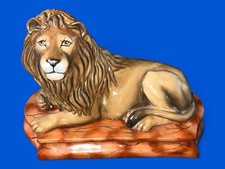 Rare Halcyon Days Porcelain Recumbent Lion Figurine England 1996 Vintage picture