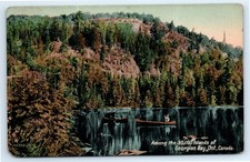 Vintage Postcard Among The 30,000 Islands Of Georgian Bay, Ontario Canada Canoes picture