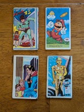 vtg 4x 1960s 70s 80s Hero Menko Card Japan Lot Superman Batman R2d2 Mario picture