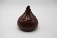 Hershey Kiss Shaped Ceramic Lidded Jar Brown Chocolate Candy Style Decor TC2006 picture