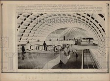 1971 Press Photo Artist's Concept of Subway Station to Be Built in Downtown D.C. picture