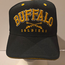 Buffalo Soldiers U.S. Army Militaria Black & Gold Embroidered Hat/Cap picture