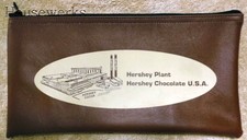VINTAGE * HERSHEY Chocolate Factory ZIPPERED BANK CASH BAG * picture