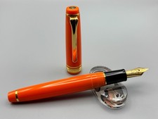 Sailor Professional Gear Fountain Pen Orange 14K Hard Medium-Fine HMF Nib picture