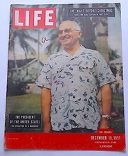 Life Magazine Cover Only (The President of the United States) December 10, 1951 picture
