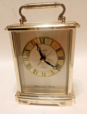 Running Bulova Quartz Westminster Melody Chime Gold  Japan Mantle Clock 4RH626 picture