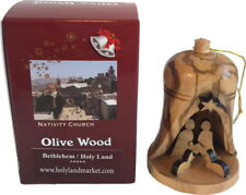 Olive Wood Bell Nativity Ornament with Gift Box picture