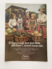 Vintage 1976 Print Ad Carter’s Infant wear Play Wear Kids Children Clothes Ad picture