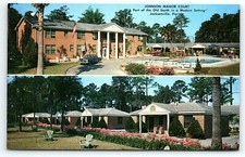 1950s JACKSONVILLE FL JOHNSON MANOR COURT POOL US 1 35 UNITS POSTCARD P3110 picture