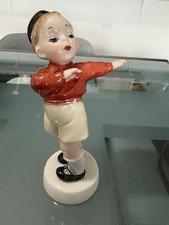 Royal Dux Czechoslovakia Porcelain Female Athlete Gymnast Figurine Vintage picture