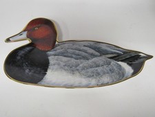 Vintage Red Head Duck by A.J. Rudisill Fine Porcelain Trinket Dish Wall Decor picture