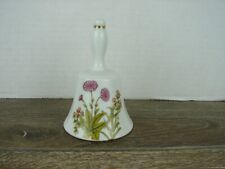 Vintage Norcrest Bone China Bell with Lavender Colored Flowers Gold Trim Japan picture