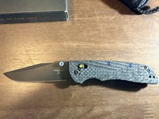 Hogue Deka 3.25 Clip Point Black Cerakote  Carbon Fiber Green Tritium Insert picture