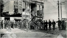 1886 A group of men stand in front of a building in Seattle, Washington picture