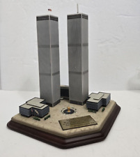Danbury Mint TWIN TOWERS 9/11 NYC September 11 2001 Sculpture READ MISSING POINT picture
