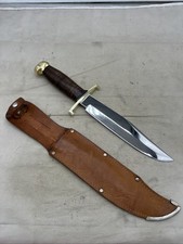 Vintage Carl Schlieper Germany Fixed Blade Knife With Leather Sheath (II546 picture
