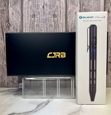 CJRB Lanky Linerlock Blue Folding Pocket Knife EDC & Olight O’pen Mini 2 picture