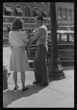 Brattleboro Vermont 1941 Main Street Tourist Season Couple Street Scene picture