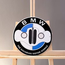 BMW Bavarian Motor Works Vintage Grille Heavy Metal Sign – 30 cm (11.8”) picture