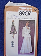 Vintage 1979 Pattern Simplicity 8907 Gunne Sax Skirt Shirt Top Blouse 34