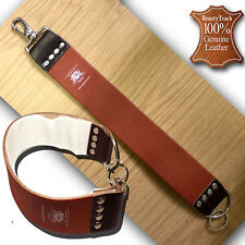 Real Leather Strop Belt For Straight Razor Sharpening Cut Throat Barber Shaving picture