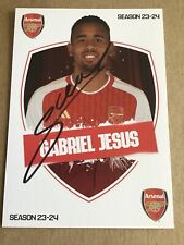 Gabriel Jesus, Brazil 🇧🇷 Arsenal FC 2023/24 hand signed picture