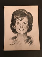 1962 JACKIE KENNEDY PORTRAIT TYPE 2 PHOTO picture