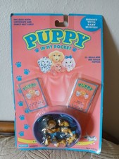 Vintage Puppy In My Pocket Collie Family Dog Bella Mom Puppies NEW. picture
