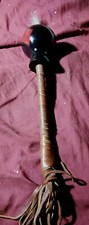 **AWESOME  NATIVE AMERICAN HAND MADE  SHAMAN PEYOTE  GOURD RATTLE  SHAKER** picture