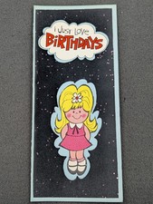 Cute Vintage Envelope Size Birthday Card 9-1/4