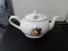 Arthur Wood & Son Staffordshire England Teapot 6459 Fruit Motif Classic Oblong picture
