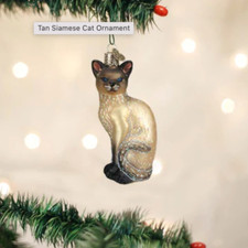 Tan Siamese Cat Ornament picture