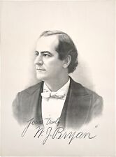 Large 1896 Election William Jennings Bryan Litho Campaign Poster picture